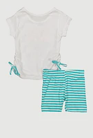 Baby Girls 12-24M Main Character Energy Tee and Shorts, Multi, Size 12M