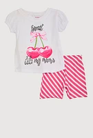 Baby Girls 12-24M Sweet Like My Mama Tee and Biker Shorts, Multi, Size 24M