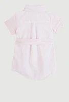 Baby Girls 12-24M Color Block Striped Shirt Dress,