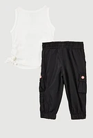 Baby Girls 0-9M Lets Go Girls Tank Top and Cargo Joggers, Multi, Size 3-6M