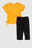 Baby Girls 0-9M A Little Bit Dramatic Tee and Leggings, Orange, Size 0-3M