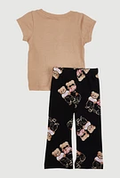Baby Girls 0-9M Sassy Girl Bears Graphic Tee and Leggings, Multi, Size 6-9M