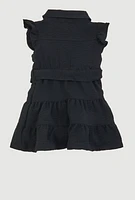 Baby Girls 0-9M Airy Tiered Shirt Dress with Bubble Shorts,
