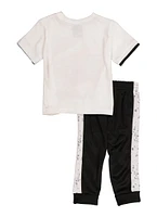 Baby Boys 12-24M Doing Big Things Graphic Tee and Joggers, White, Size 12M