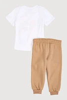 Baby Boys 12-24M Coolest Bear Ever Graphic Tee and Joggers, Multi,