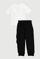 Baby Boys 12-24M Never Stop The Hustle Tee and Joggers, Multi, Size 18M