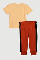 Baby Boys 12-24M King Graphic Tee and Joggers, Orange, Size 12M