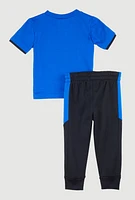 Baby Boys 12-24M Strong Graphic Tee and Joggers, Blue, Size 12M