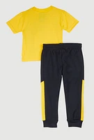 Baby Boys 12-24M Fresh Vibe Only Graphic Tee and Joggers, Yellow, Size 12M