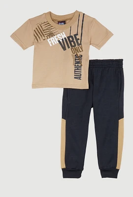 Baby Boys 12-24M Fresh Vibe Only Graphic Tee and Joggers,