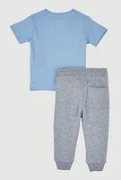 Baby Boys 12-24M Born Hustl Graphic Tee and Joggers, Blue,