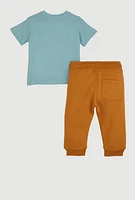 Baby Boys 12-24M Iconic Grind Bear Tee and Joggers, Multi, Size 12M
