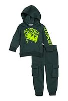 Baby Boys 12-24M Fresh Graphic Hoodie and Joggers, Green, Size 24M