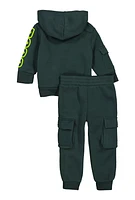 Baby Boys 12-24M Fresh Graphic Hoodie and Joggers, Green, Size 24M