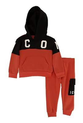 Baby Boys 12-24M Icon Color Blocked Hoodie and Joggers, Multi, Size 18M