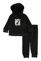 Baby Boys 12-24M Graphic Hoodie and Joggers, Black, Size 18M