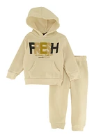 Baby Boys 12-24M Fresh NYC Graphic Hoodie and Joggers,