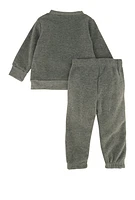 Baby Boys 12-24M Printed Graphic Sweatshirt and Sweatpants, Grey, Size 12M