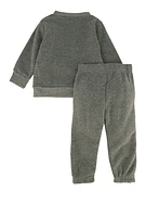 Baby Boys 12-24M Printed Graphic Sweatshirt and Sweatpants, Grey,