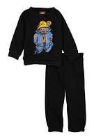 Baby Boys 12-24M Hustle Bear Sweatshirt and Sweatpants,