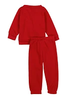 Baby Boys 12-24M King Bear Graphic Sweatshirt and Joggers, Red,