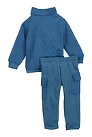 Baby Boys 12-24M Quilted Sweatshirt and Joggers, Blue, Size 24M