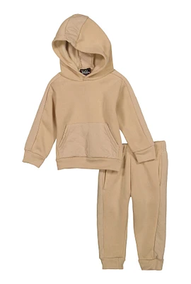 Baby Boys 12-24M Pullover Hoodie and Joggers, Beige, Size 24M
