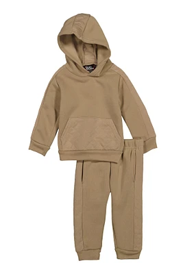 Baby Boys 12-24M Pullover Hoodie and Joggers, Beige,