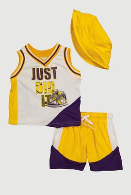 Baby Boys 12-24M Just Did It Tank Top and Shorts 3 Piece Set, Multi, Size 24M