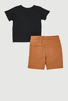 Baby Boys Hustle T-Shirt Graphic and Bike Shorts Set, Multi, Size 12M