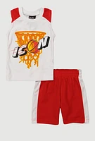 Baby Boys 12-24M Icon Graphic Tank Top and Shorts, Multi, Size 12M