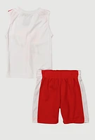 Baby Boys 12-24M Icon Graphic Tank Top and Shorts, Multi, Size 12M