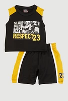 Baby Boys 12-24M Slam Dunk Muscle Tee and Shorts, Multi, Size 24M
