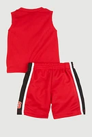 Baby Boys 12-24M Slam Dunk Muscle Tee and Shorts, Red, Size 18M