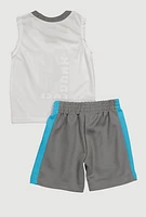 Baby Boys 12-24M Dunk Your Face Tank Top and Mesh Shorts, Multi,