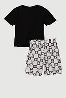 Baby Boys 12-24M Fly Since 23 Graphic Tee and Jersey Mesh Shorts, Multi, Size 24M