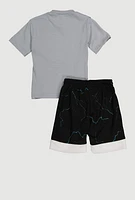 Baby Boys 12-24M Lightning Basketball Graphic Tee and Jersey Mesh Shorts, Multi, Size 12M