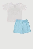 Baby Boys 12-24M Fresh Vibes Graphic Tee and Shorts, Multi, Size 12M