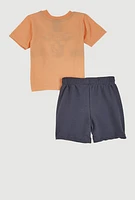 Baby Boys 12-24M GOAT Graphic Tee and Shorts, Multi,