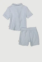 Baby Boys 12-24M Whale Patterned Shirt and Shorts Set, Blue, Size 12M