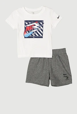 Baby Boys 12-24M Graphic T Shirt and Shorts, Multi, Size 18M