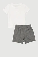 Baby Boys 12-24M Graphic T Shirt and Shorts, Multi, Size 18M