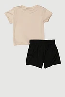 Baby Boys 12-24M Graphic Tee and Jersey Mesh Shorts, Multi,