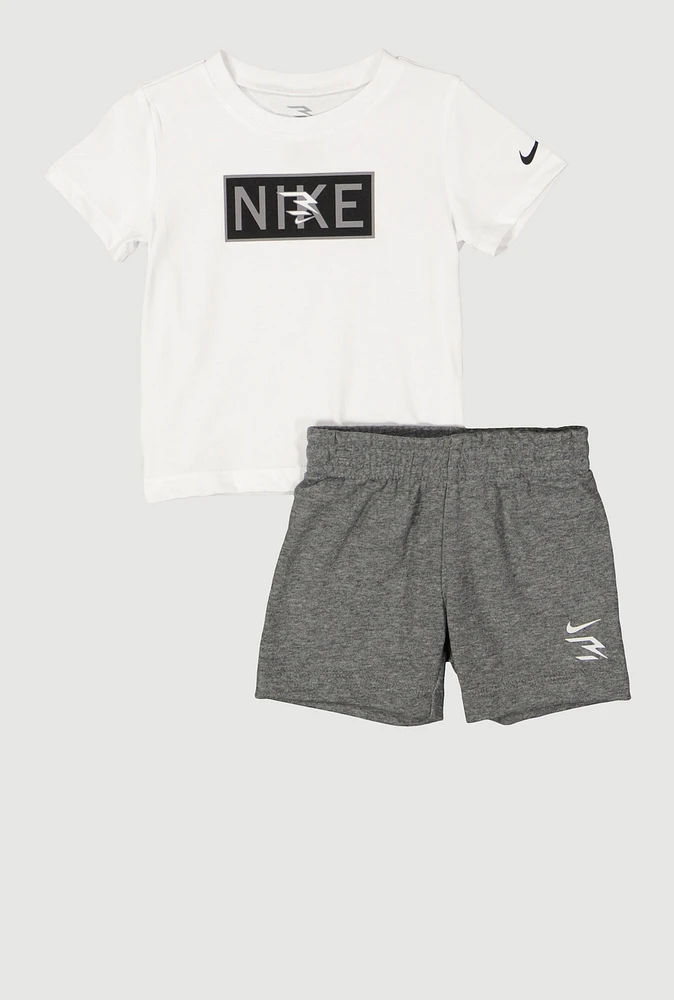 Baby Boys 12-24M Graphic Tee and Shorts, Multi,