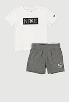 Baby Boys 12-24M Graphic Tee and Shorts, Multi,