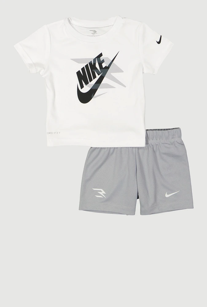 Baby Boys 12-24M Graphic Print Tee and Shorts, Multi,
