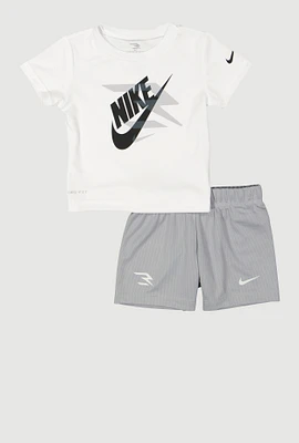 Baby Boys 12-24M Graphic Print Tee and Shorts, Multi,