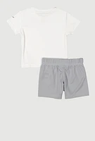 Baby Boys 12-24M Graphic Print Tee and Shorts, Multi,