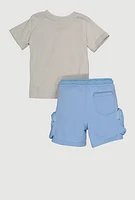 Baby Boys 12-24M Dreams Carry Graphic Tee and Cargo Shorts, Multi, Size 12M