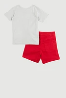Baby Boys 12-24M Fresh Originals Graphic Tee and Shorts, Multi, Size 18M